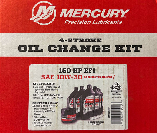 Mercury Marine 150HP Four Stroke 10W-30 Oil Change Kit 8M0107512