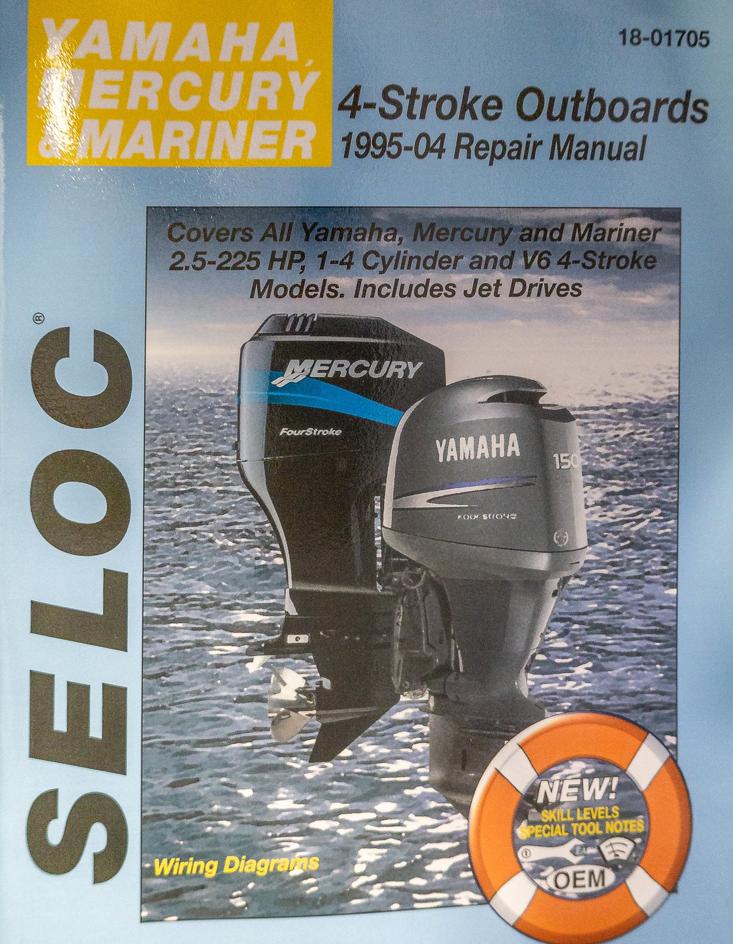 Repair Manual - Yamaha Mercury Marine Outboards, 1995-2004, All 4-stroke engines, 2.5-225HP