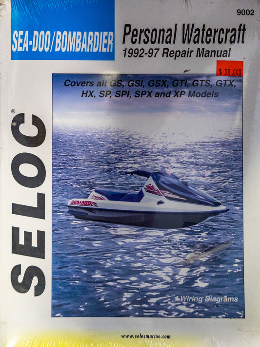 09002 Sea-Doo/Bombardier Personal Watercraft Repair Manual (1992-97)