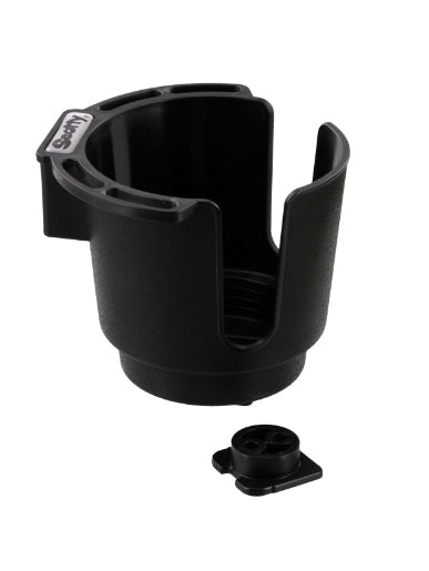 310-BK Black Cup Holder with Bulkhead / Gunnel Mount