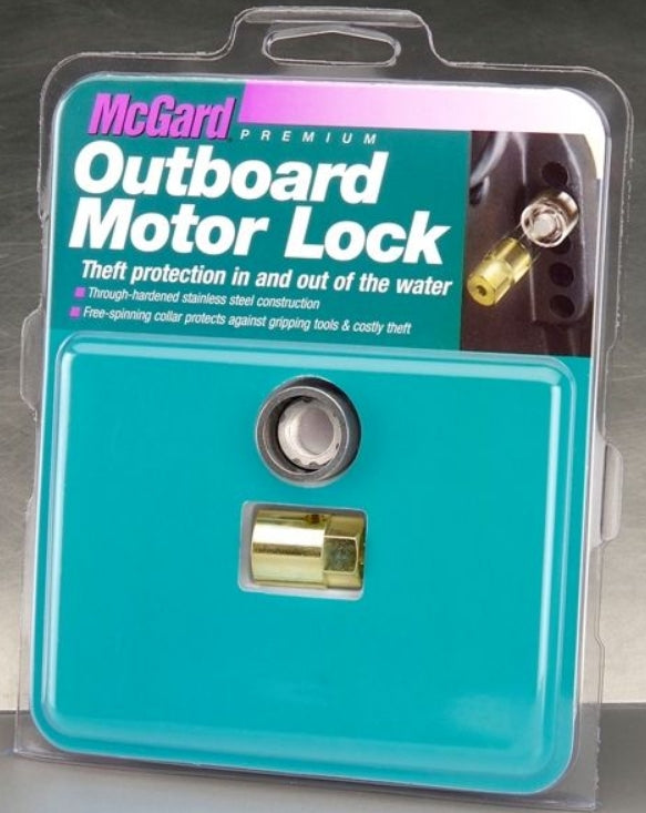 McGard 74038 Marine Single Outboard Motor Lock Set (1/2-13 Thread Size) - Johnson/Evinrude