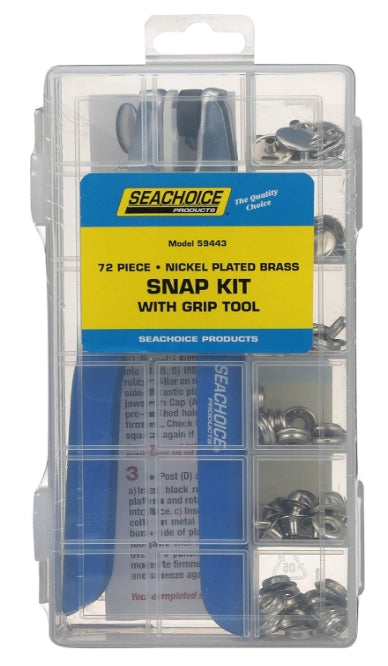 Seachoice 72-Piece Canvas Snap Kit with Tool, for Boat Covers and Canvas Covers