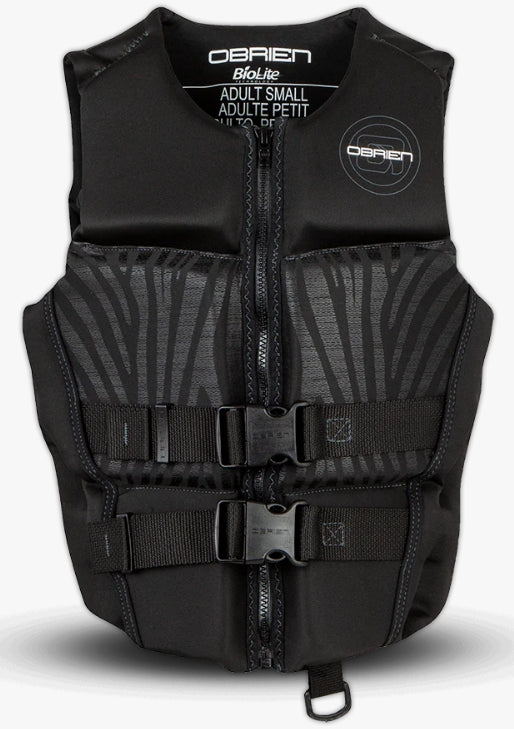 O'Brien Women's Flex V-Back Life Jacket - Black Tiger