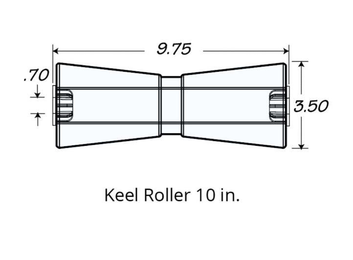 TIEDOWN 10" V-Keel Amber Roller Bracket Assembly #86281