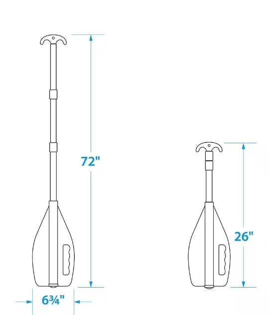 72 in. Telescoping Paddle Orange